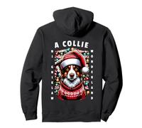 Christmas Border Collie Pun Walking In A Collie Wonderland Sudadera con Capucha