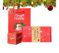 Christmas Bouncing Box,10x7.5x18.5cm Folding Bouncing Christmas Favor Box For Money - Versatile Supplies For Classroom Office Favor Exchanges Family Friends Party Planners Teachers Holiday Gatherings