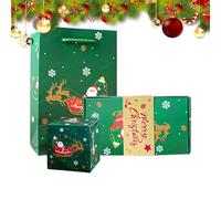 Christmas Bouncing Box - 7,28 pulgadas plegable Favor Box for Money and Festive Holiday Crafting with Easy-to- Design, Classroom Office Party Supplies for Family, Teachers