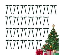 Christmas Bows, 7 pulgadas Velvet Ribbon, Christmas Tree Ornaments | Rustic Velvet Bow Vintage Decor | 24 piezas Christmis Tree Ornaments for Wreaths, Garlands, Home, Shop & Interior Outdoor Decor