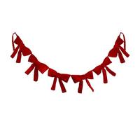 Christmas Bows Decor | Decorative Party Ornament, Ribbon Bow String Garland Decor For Doors, Entryways, Walls, Mantle, Staircases, Fences, Trees, Garden, Yard, Oro Mall | Festive Holiday Decor For