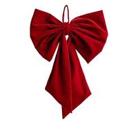 Christmas Bows Decor - Velvet Red Home Decor, Large Bow Ornaments Christmas Tree Toppers, Luxurious Holiday Decorative Accents for Interiores and Outdoor Spaces | Party Front Door Living Room |