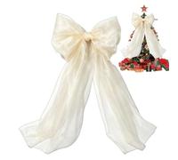 Christmas Bows For Tree | 18x0in Decorative Flexible Centerpiece | Bow Bac
