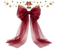 Christmas Bows For Tree | 18x0in Decorative Flexible Centerpiece | Bow Bac