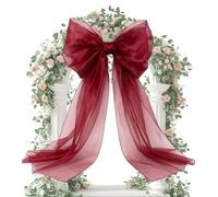 Christmas Bows For Tree 18x70in Decorative Flexible No-Flat 3D Centerpiece
