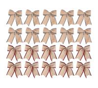 Christmas Bows For Wreaths - 10-Piece Vintage Christmas Ornaments | Bow Ornaments Tree Topper Decors For Indoor Window Wall Door Living Room Entryway Porch Yard And Others
