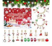 Christmas Bracelet Kit - Jewelry Making Teens Women | 24-Day, Includes Beads Strings Accessories, Creative Countdown Activity, DIY Fun