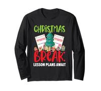 Christmas Break: Lesson Plans Await Teacher Christmas Manga Larga