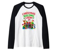 Christmas Building Crew Costume Master Builder Block Xmas Camiseta Manga Raglan