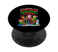 Christmas Building Crew Costume Master Builder Block Xmas PopSockets PopGrip Adhesivo