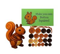 Christmas Button Ornament Craft Kit - Highland Cow Bunny Owl Raccoon Turtle Squirrel | Craft Buttons For Crafting - Make Your Own Christmas Decorations | Hanging Ornaments For The Home Bedroom Window