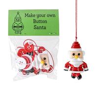 Christmas Button Ornament Kit, Button Tree Snowman Ornament Crafts Kit, Hangable Educational For Kids Children Teens Adults Students Mantel Windowsill Door Bedroom