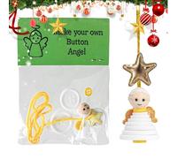 Christmas Button Ornament Kit, Interactive DIY Craft Set, Hangable Tree and Snowman Decoration, Fun Button Art Project for Kids Teens Adults to Decorate Mantel Door Windowsill Bedroom Classroom