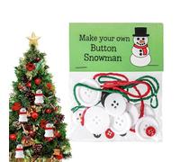 Christmas Button Ornament Kit - Interactive Hangable, Button Tree Snowman Ornament Crafts Kit | Fun DIY Activity, Creative Holiday Decor Set, Perfect for Kids Children Teens Adults Mantel