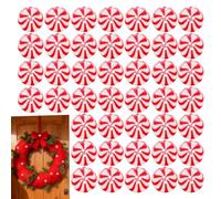 Christmas Buttons, 50 piezas Holiday Sewing Replacements, Candy Cane 4 Hole Resin for Crafts, Decorative Material Festive, Round Sewing Buttons for Clothing Repair, Holiday Home Handmade Creations