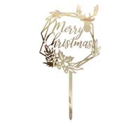 Christmas Cake Topper - Acrylic Holiday Decoration | Merry Christmas