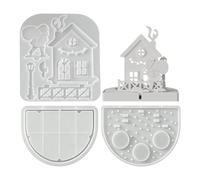 Christmas Candle Holder Molds, Silicone DIY Craft Casting Molds | Reusable Silicone Molds for Wax, Plaster, Concrete & Epoxy Resin, Table Decor for Home, Bedroom, Living Room & Art Class