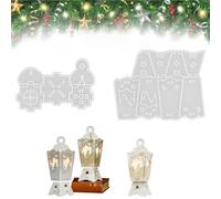 Christmas Candle Lantern Resin Molds,6 Sides Carved Silicone Molds with Snowman Elk Snowflake Pattern,Candle Holder Silicone Christmas Decorations Table Centerpieces