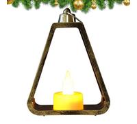 Christmas Candle LED Lantern - Decorative Garden Light for Home, Charming Tables with Warm Glow Function, Holiday Lantern for Yard Windowsill Living Room, 3.94x2.09x5.12 in