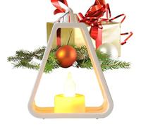 Christmas Candle LED Lantern - Decorative Garden Light for Home, Charming Tables with Warm Glow Function, Holiday Lantern for Yard Windowsill Living Room, 3.94x2.09x5.12 in