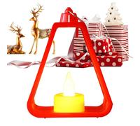 Christmas Candle LED Lantern - Decorative Garden Light for Home, Charming Tables with Warm Glow Function, Holiday Lantern for Yard Windowsill Living Room, 3.94x2.09x5.12 in