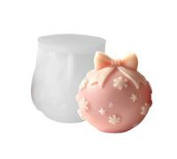 Christmas Candle Mold - 3D Silicone Snowflake Bow Wax Casting Mould