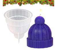 Christmas Candle Mold Christmas Hat - Molde de silicona para moldes de Navidad, diseño Hazelnut Candle Mold Sweater Candle Making Molds Easy Release Candle Mold for Family, Friends, and Holiday