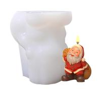 Christmas Candle Molds, 3D Silicone Mold, Decorative Holiday Design, Flexible Non-Stick Reusable Material, DIY Candle Making Tool for Thanksgiving Fall Winter Home Decor