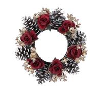 Christmas Candle Rings - Artificial Small Candle Ring Pine Cones Candlle Wreath, pino Cones Candles Wreath Artificial Candles Ring, rústico Pillar Table Garland Christmas Decor