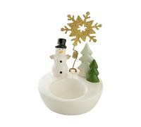 Christmas Candle Stick Holder - Snowman Reindeer Tree - Candle Holder Decor Christmas Centerpieces for Tables | for Dining Table Desk Mantel Living Room Bedroom Kitchen Holiday Office