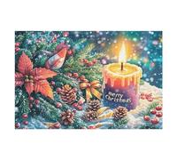 Christmas Candlelight Puzzle 1000 Piezas EduGatoivo Construir Rompecabezas 3D para Familia Maquetas EduGatoivas Desafío Intelectual Decoración Hogar 1000 PCS
