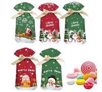 Christmas Candy Bags, Cartoon Design Candy Bags, Holiday Drawstring Pouches, Christmas Food Bags,Bags, Holiday Parties Supplies, Christmas Candy Pouches,