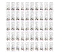 Christmas Candy Bags | Small Goodies Bags | Party Supply Treat Bags | Santa Pattern Bags | Winter Holiday Treat Bags Generous Quantity Composite For Festival Family Party