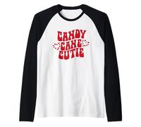 Christmas Candy Cane Cutie Camiseta Manga Raglan