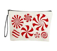Christmas Candy Cosmetiketui,Candy Cosmetiketui für Weihnachten | Reise-Kulturbeutel,geräumige Make-up Organizer-Tasche Outdoor-Make-up Geldbörse mit Tragegurt, wasserdicht für Urlaubsreise, c, ver