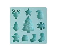 Christmas Candy Molds | 10-Cavity Silicone Baking Supplies | Festive Fondant Molds | for Home Bakers Possert Lovers Party Planners Cooking Beginners Pastry Chefs Kitchen Holiday School Events