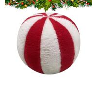 Christmas Candy Pillows, Cute Round Throw Cushion 12.6 Inches, 3D Decorative Holiday Plush Pillow, Soft Winter Accent for Sofa Bed Chair, Kids Birthday Festive Decor, Christmas Home Decoration