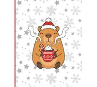 Christmas Capybara Sketchbook: Cute Winter Drawing Notebook with Hot Cocoa & Snowflakes - Blank Paper 8.5 x 11 Inch - 110 Pages - Fun Holiday Gift (Capybara Animal)