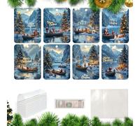 Christmas Card Money Holders - 8 piezas Christmas Tree Decorations Cash Clips - Festive Exquisite Christmas Money Cards for Lovers, Friends, 40, Se référer au descriptif, Consulte la descripción