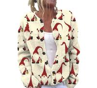 Christmas Cardigan Sweaters for Women 2025 Funny Xmas Open Front Button Down Cardigans Winter Long Sleeves Knitted Coat