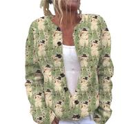 Christmas Cardigan Sweaters for Women 2025 Funny Xmas Open Front Button Down Cardigans Winter Long Sleeves Knitted Coat