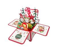 Christmas Cards, Christmas Gnome Greeting Card, Musical Holiday Cards, Paper Pop-up Cards, Festive Greeting Card, Decorative Christmas Cards for Family and Friends