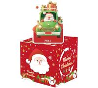 Christmas Cash Box, Fun Holiday Money Holder, Includes 50 Transparent Bags, 4.72x4.72x4.72 Inches, Ideal for Family, Friends, Kids, Adults, Thanksgiving Celebrations, Seasonal Saving