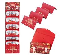 Christmas Cash Gift Envelope, 6 Slots Christmas Money Holder for Cash, Surprise Christmas Gifts for Kids Teen Women Men Mom Dad (Type A)