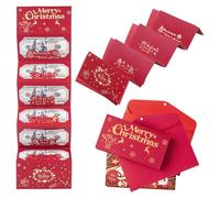 Christmas Cash Gift Envelope, 6 Slots Christmas Money Holder for Cash, Surprise Christmas Gifts for Kids Teen Women Men Mom Dad (Type B)
