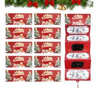 Christmas Cash Gift Envelopes - 6/10 Slots Surprise Money Holder for DIY Holiday Gifts, Creative Present for Mom, Dad, Kids, Teens, Women & Men (10PCS-E)