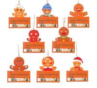 Christmas Cash Holders | 8 x Wooden Christmass Cards Money Holder Set - Funny Holiday Money Holder Ornaments | Creative Gift Card Box for Christmas Tree Decorations Kids Adults Friends