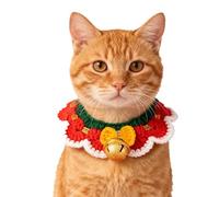 Christmas Cat Bandana - Milk Cotton, Holiday Collar Knitted Design | Soft Fit Festive Style Seasonal Pet Wear, Holiday Costume Accessory for Family Gatherings, fiestas, Role Play, Performance