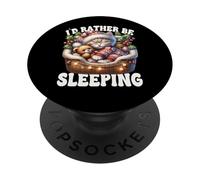 Christmas Cat Cute Winter Sayings ID Rather Be Sleeping PopSockets PopGrip Adhesivo