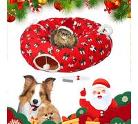 Christmas Cat Tunnel, Christmas Cat Tree, Cat Tunnel for Under Christmas Tree, Cat Christmas Tree Tunnel, Christmas Cat Tree,Suitable for Medium and Small Cats (E)